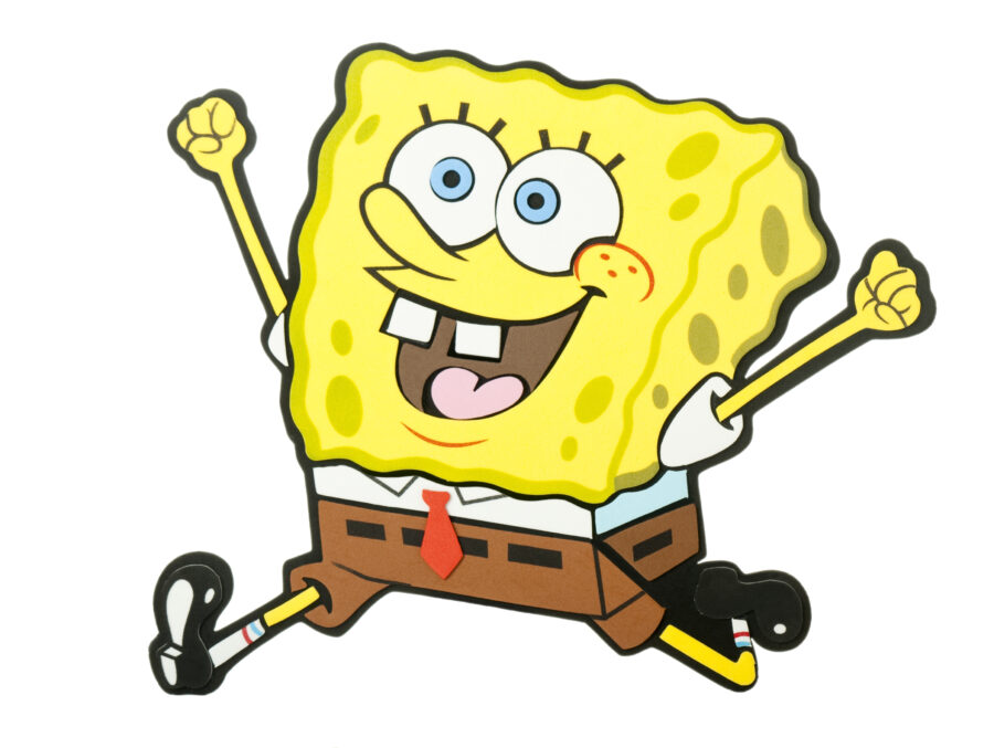 Vlasotince, Serbia - May 10, 2011: Figure of Spongebob SquarePants, fictional character in the animated television series SpongeBob SquarePants.