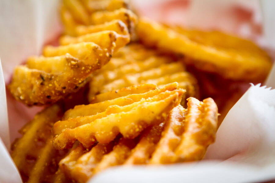 Waffle Fries in Basket