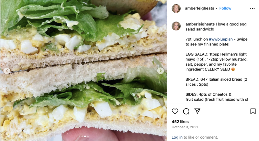 Egg salad sandwiches, posted on Instagram by @amberleigheats