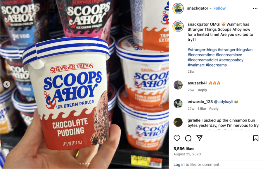 Pint of Scoops Ahoy Chocolate Pudding ice cream, posted on Instagram by @snackgator