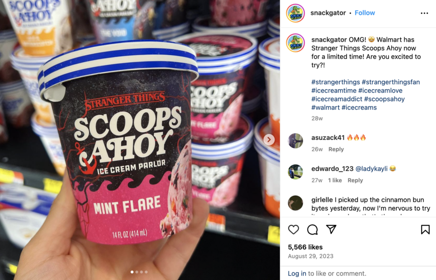 Pint of Mint Flare Scoops Ahoy ice cream, posted on Instagram by @snackgator