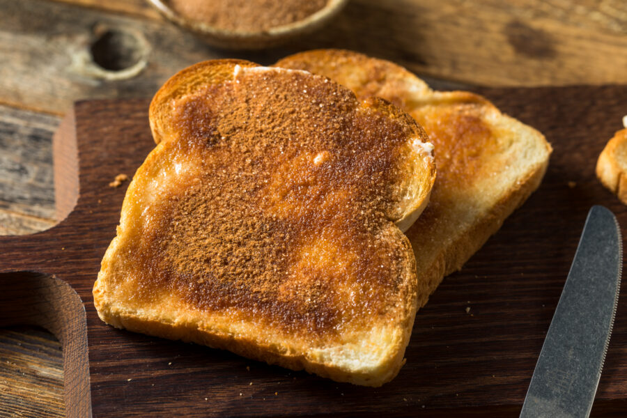 Homemade Cinnamon Sugar Toast to Eat for Breakfast