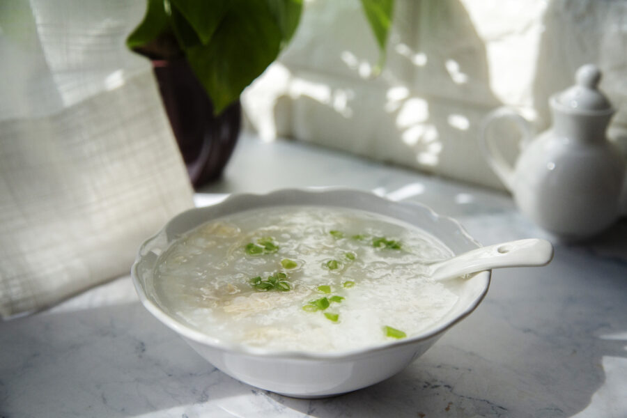 chicken meat congee