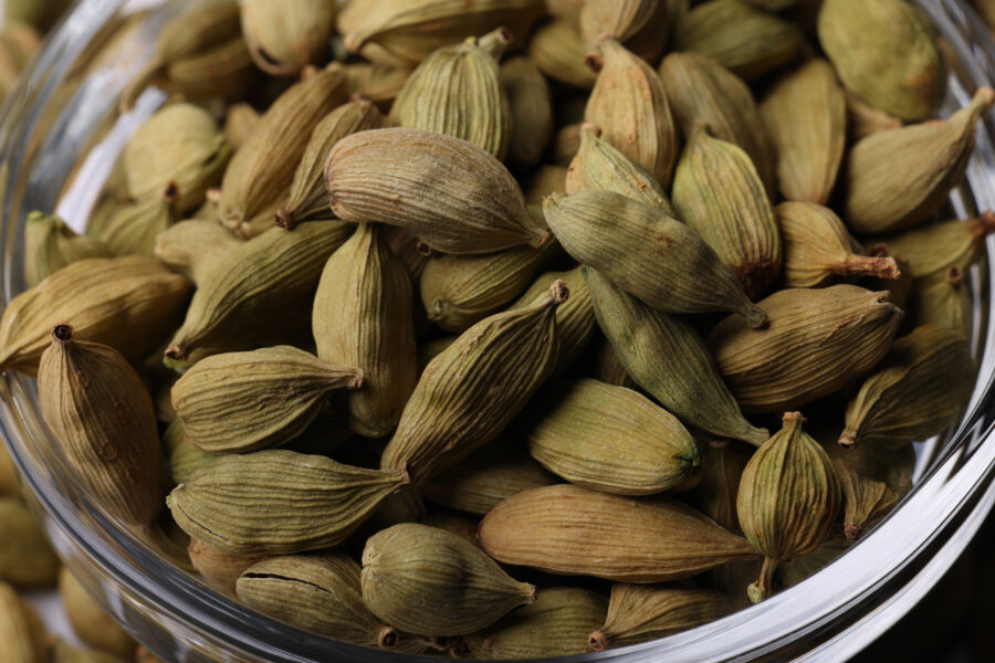 cardamom pods in a bowl