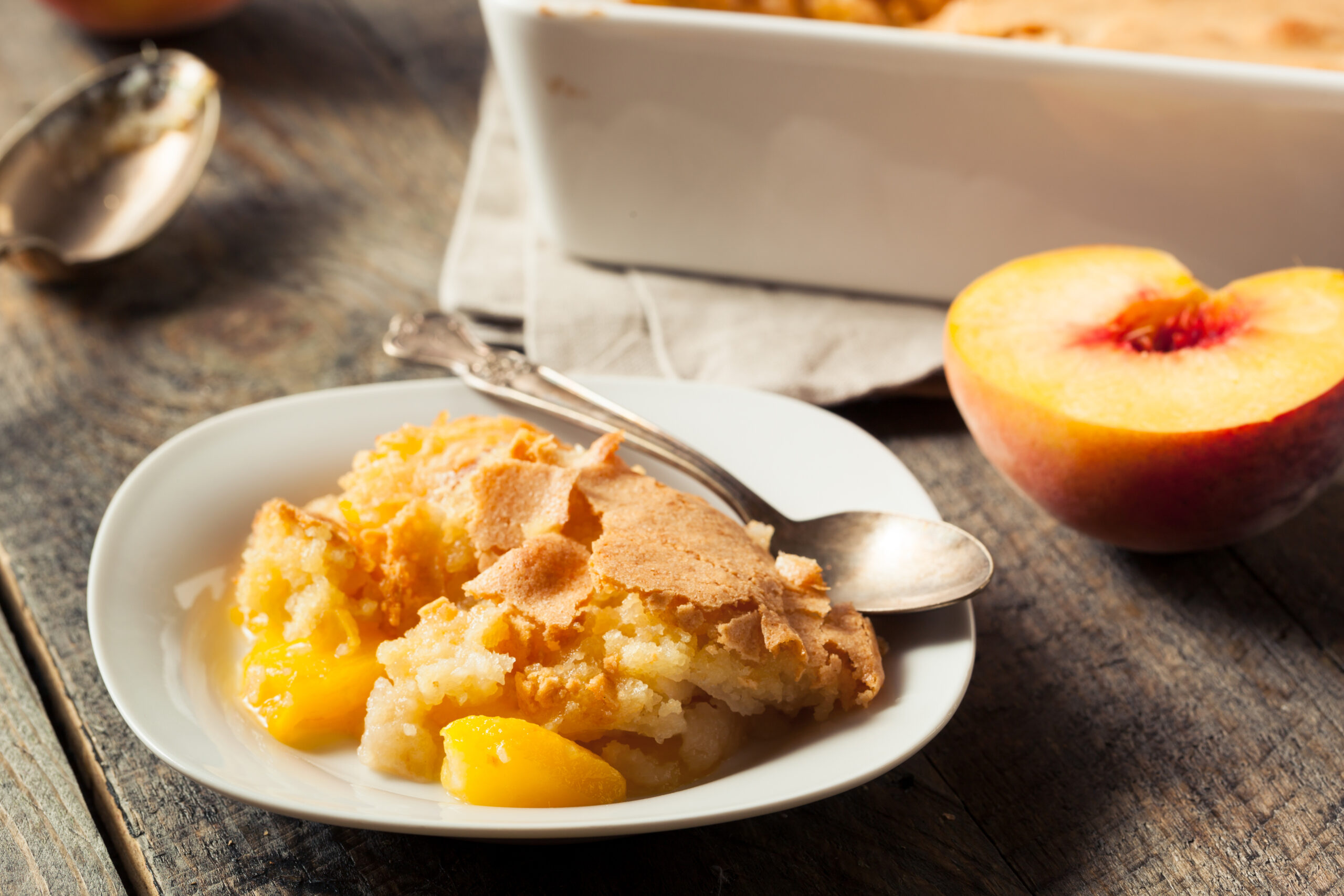 Peach Cobbler with a Pastry Crust