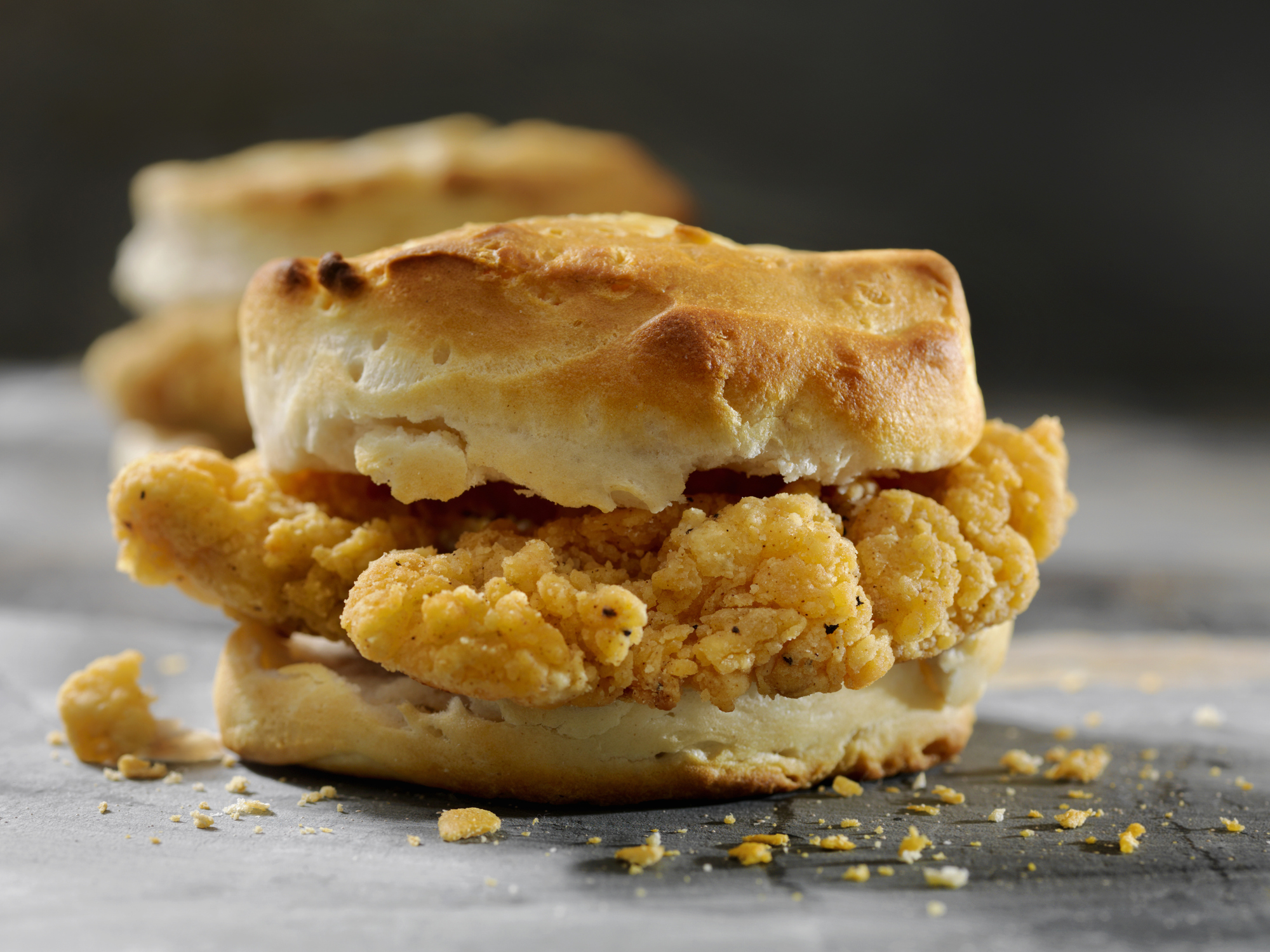 Fried Chicken Sandwich  on a Biscuit