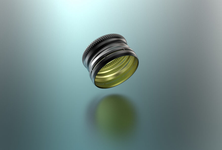 3d rendering of bottle screw cap isolated