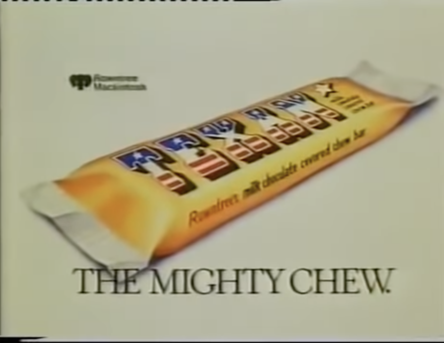 Texan candy bar, from old commercial, posted to YouTube by British Nostalgia