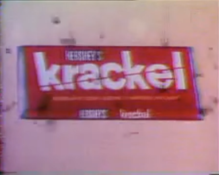 Krackel candy bar, from 1980 commercial, posted to YouTube by luis fer guzman