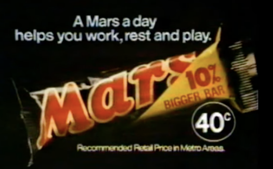 Mars Bar, from 1980s commercial, posted to YouTube by GrubcoTV3