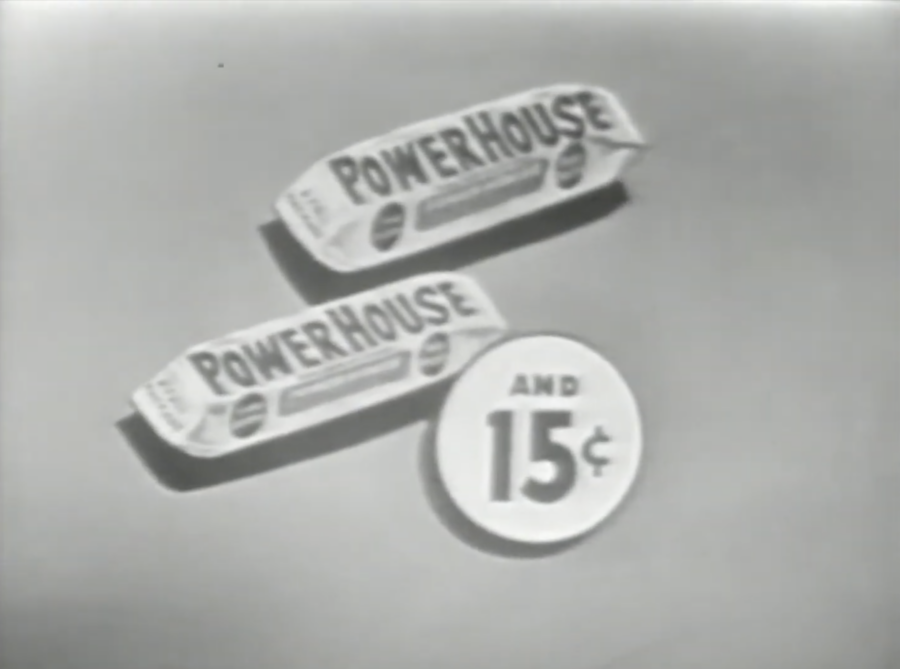 Two Powerhouse bars from Rootie Kazootie commercial, posted to YouTube by Children's Media Archive