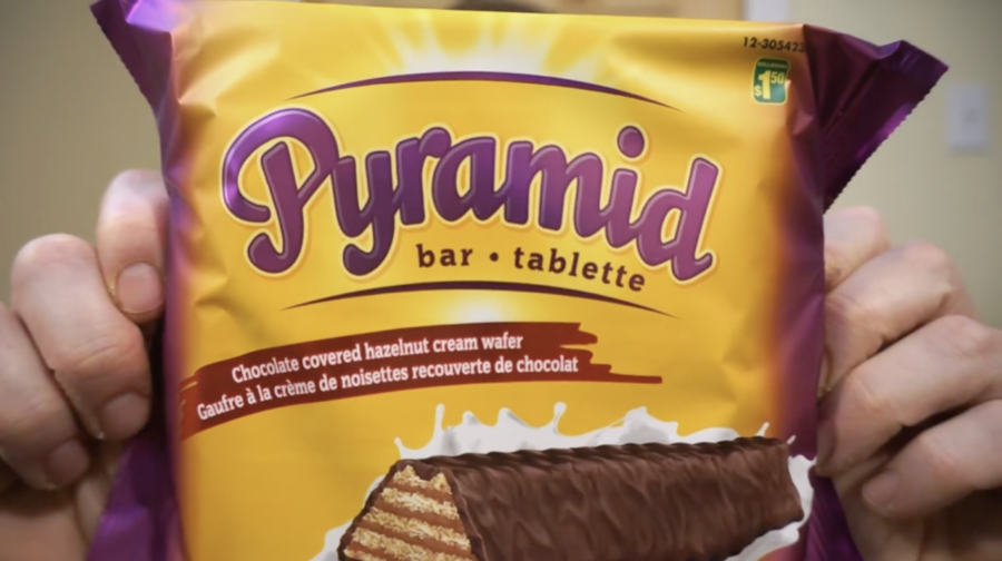 Pyramid candy bar, from YouTube video posted by Ron Reviews Canada