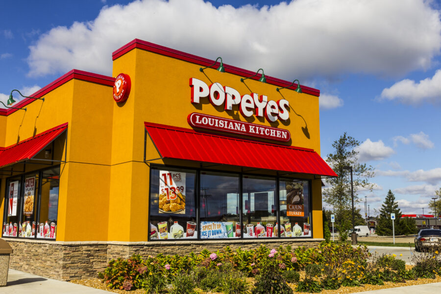 Popeyes Louisiana Kitchen Fast Food Restaurant. 