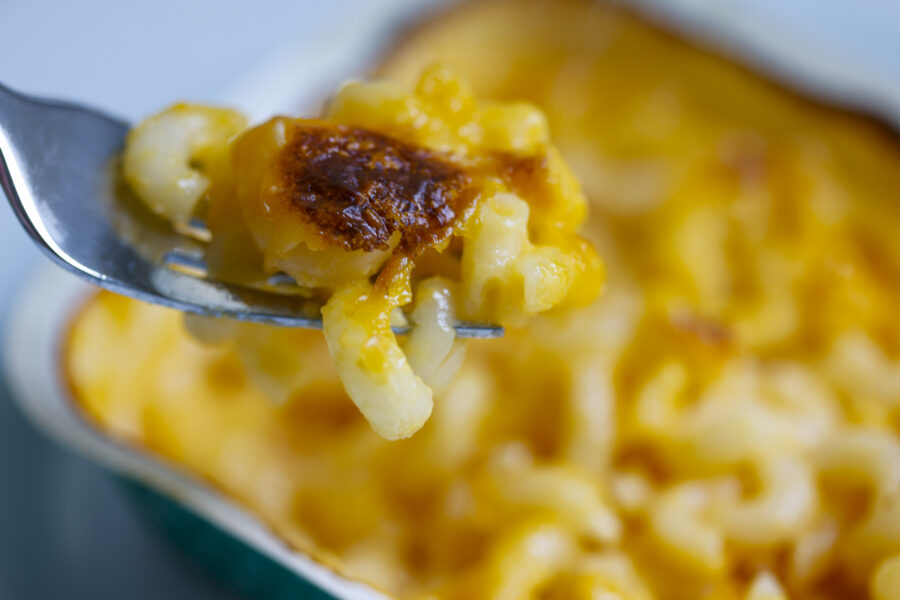 macaroni on a fork