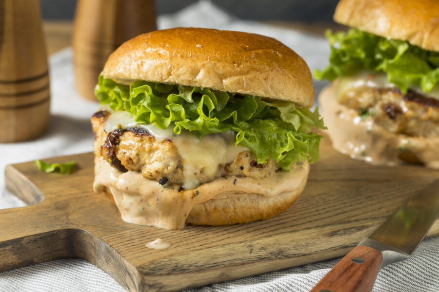 Chipotle Chicken Burger with Lettuce