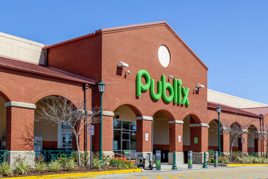 Exterior view of one Publix Super Markets. 