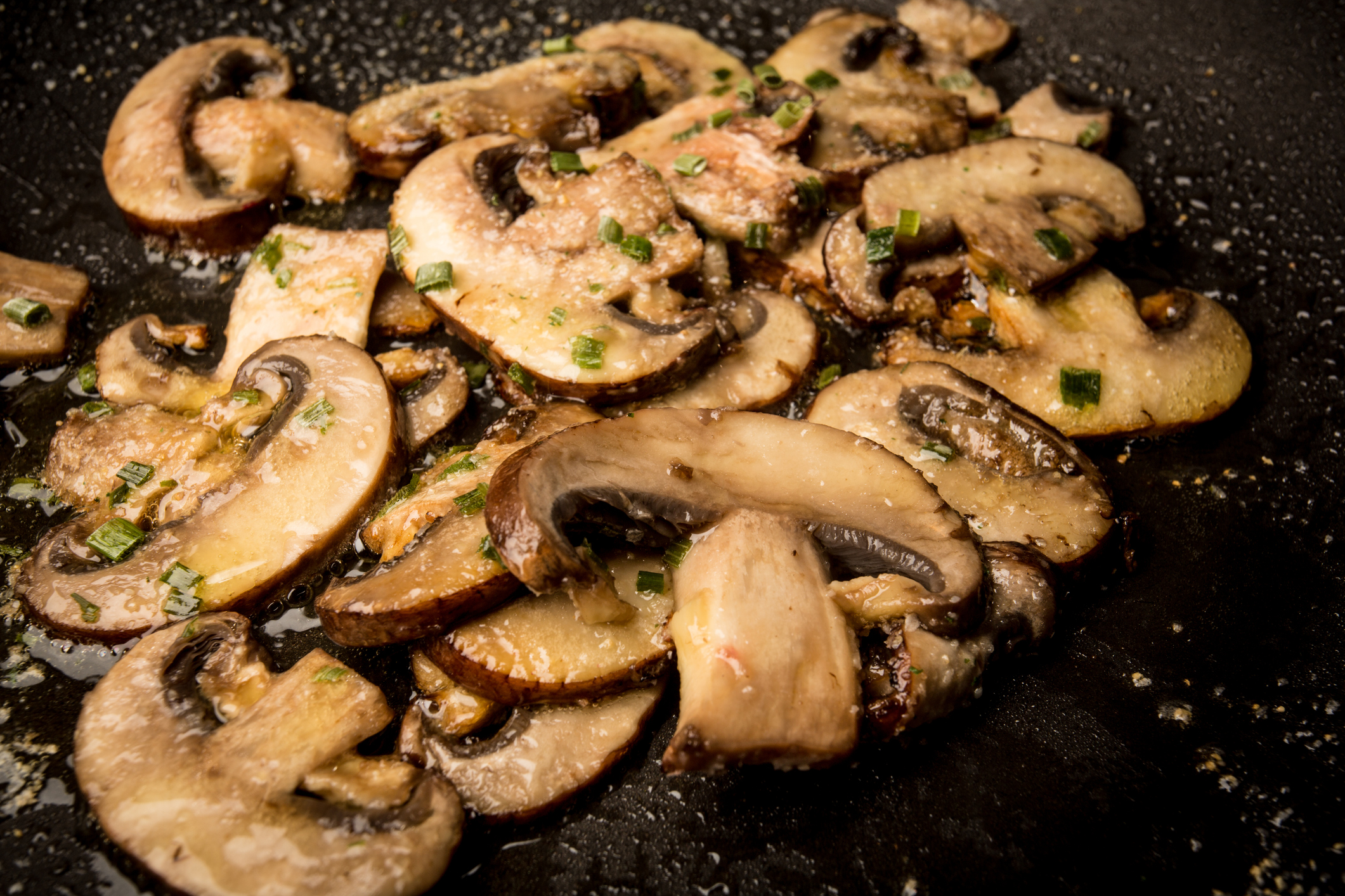 Frying Mushrooms In Saute Pan