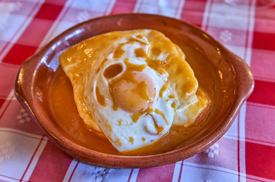 Portuguese Francesinha Sandwich, Oporto Traditional Cuisine