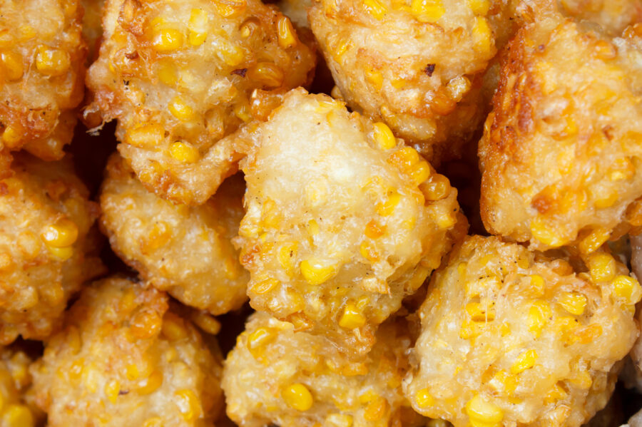 Crispy fried corn balls