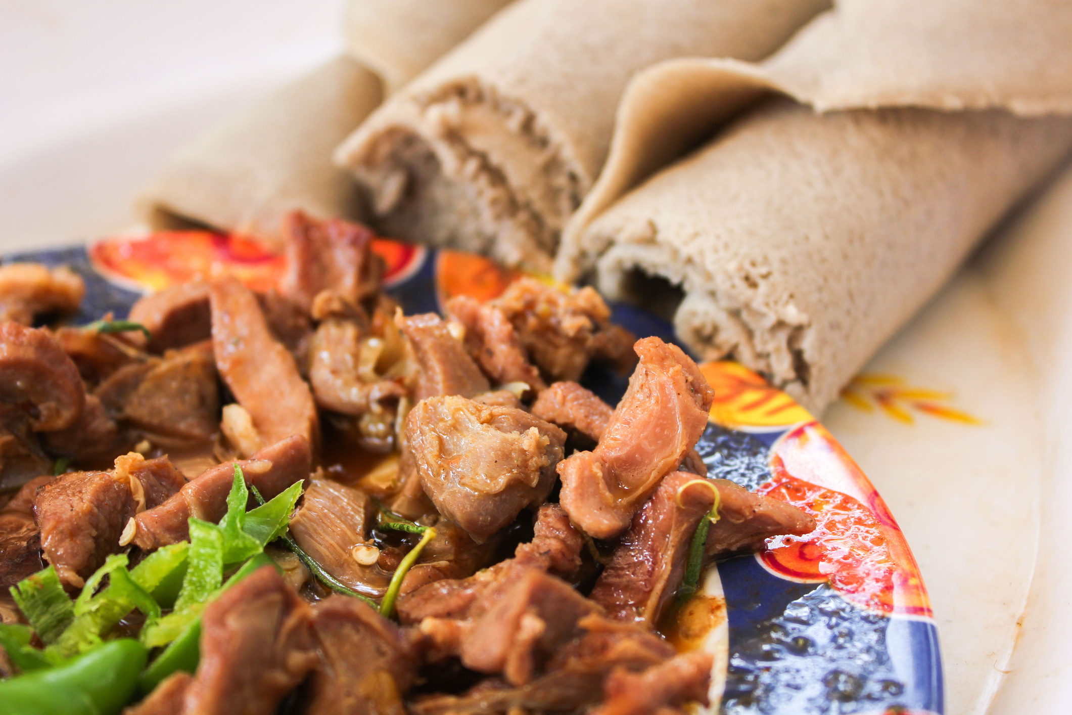 Ethiopian Injera and Meat