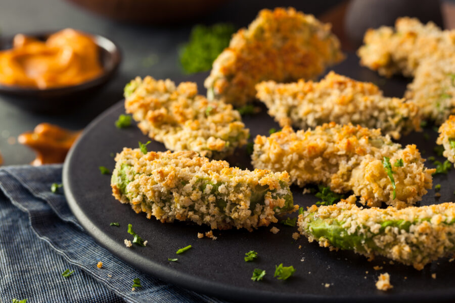 Breaded Fried Avocado Fries with Chipotle Sauce