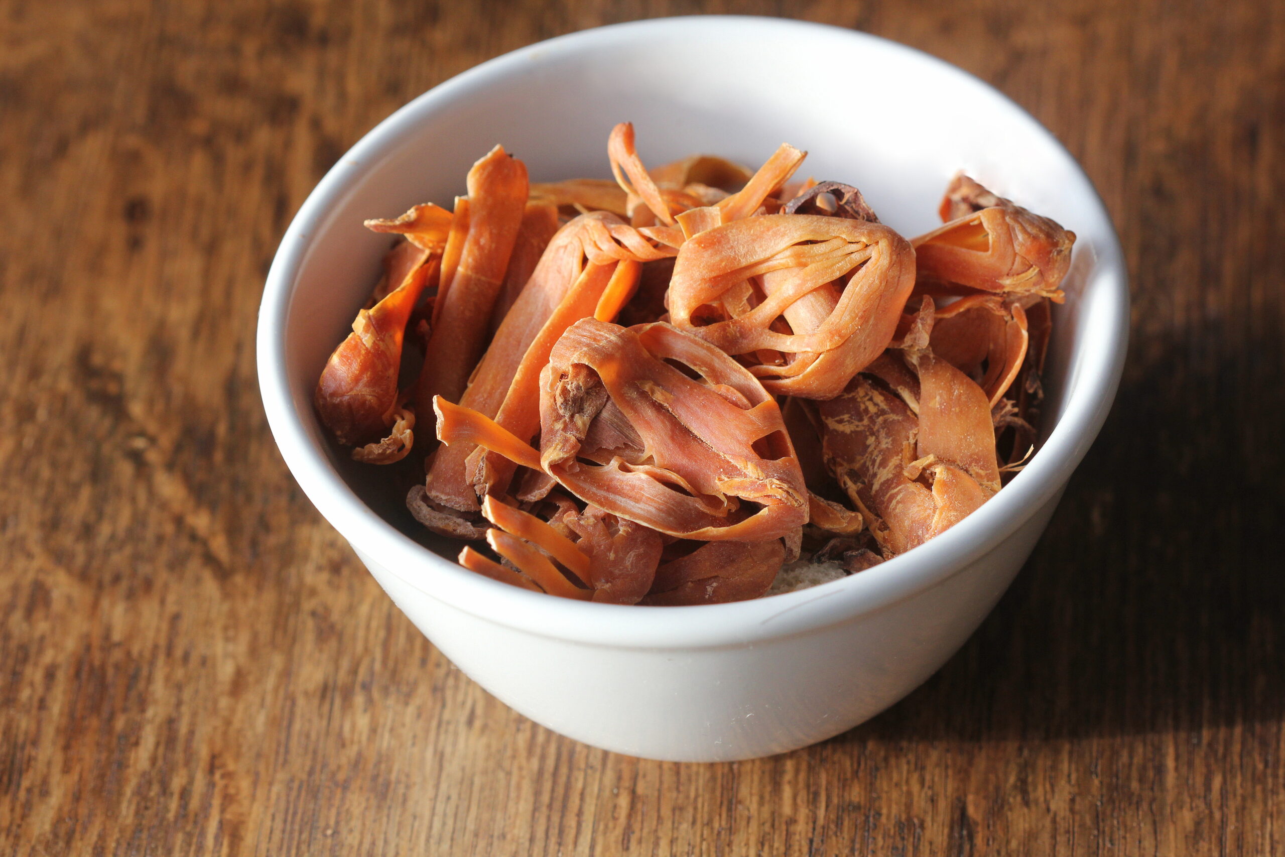 Indian Nutmeg or Mace before crushing to add as ingredient to recipe and therapeutic uses.