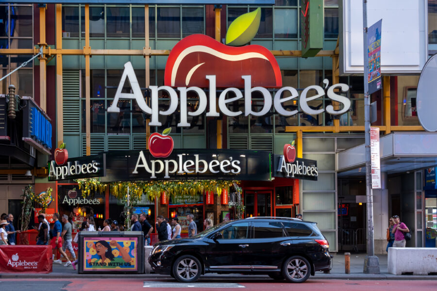 An Applebee's Restaurant near Times Square in New York City, USA. 