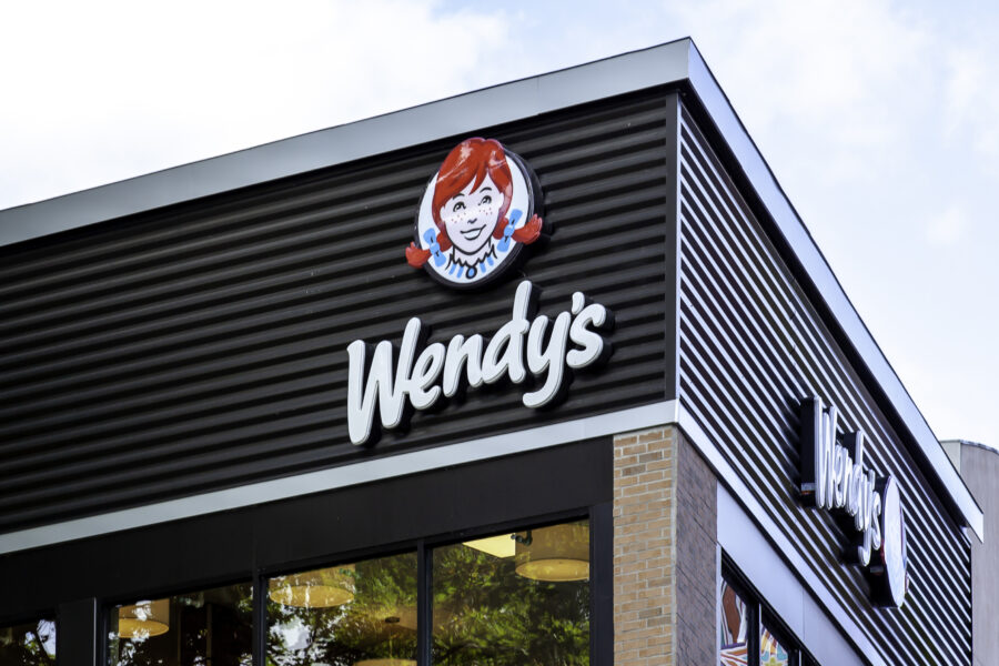 Sign of Wendy's restaurant 