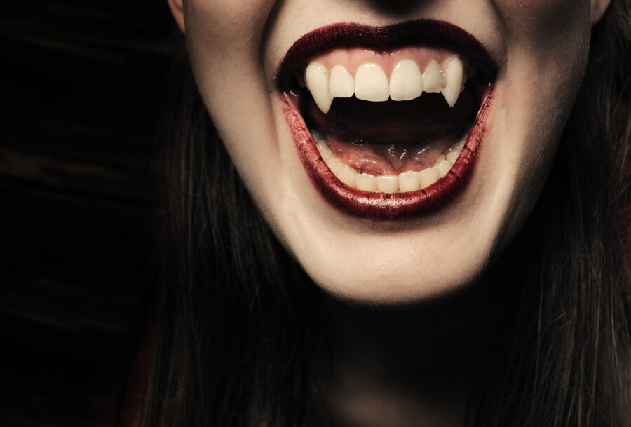 female vampire ready to bite.