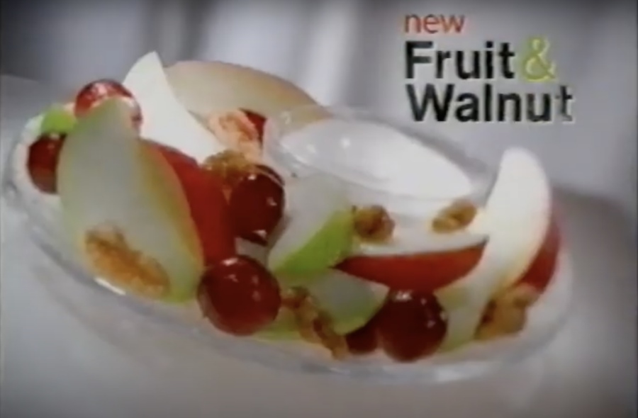 Mcdonald's fruit and walnut salad, from 2005 commercial posted to YouTube