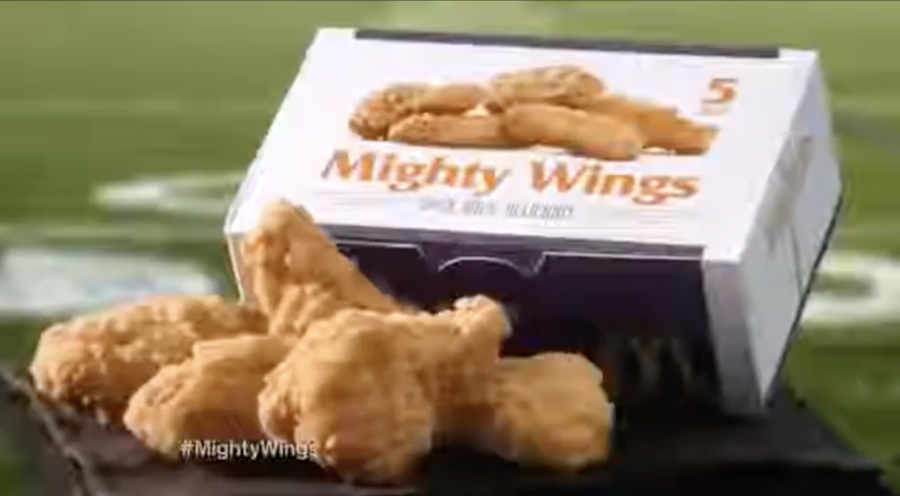 McDonald's might wings, from 2010s commercial, posted to YouTube