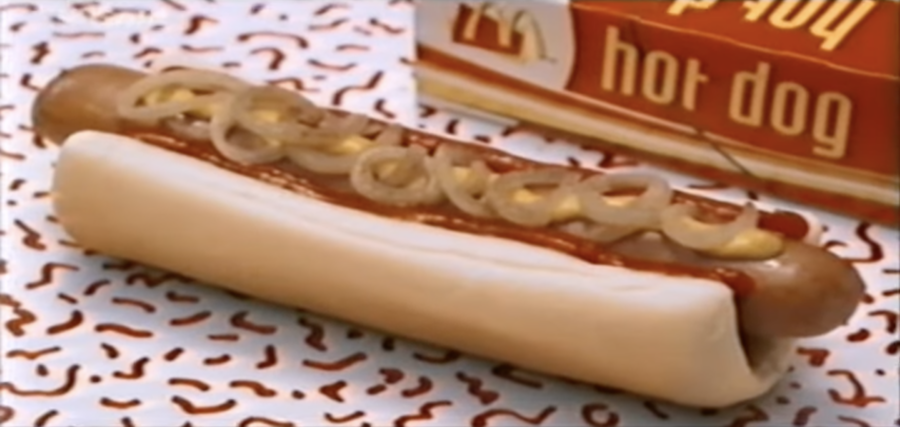 mcdonald's hot dog from old commercial posted to youtube