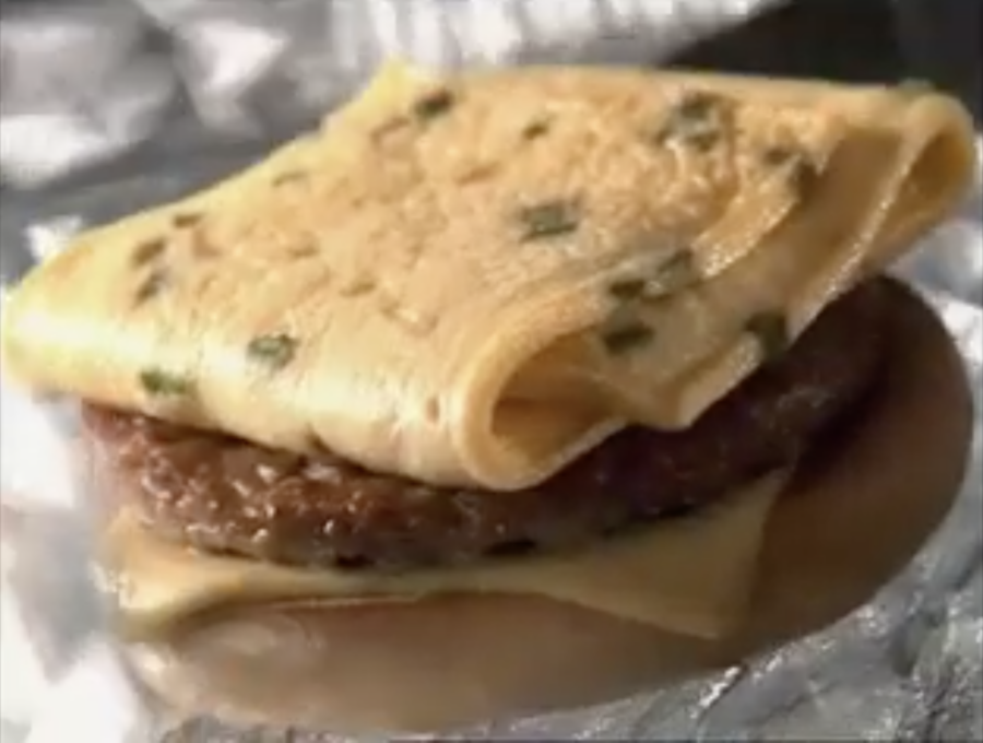 mcdonald's breakfast sandwich, from old commercial posted to youtube