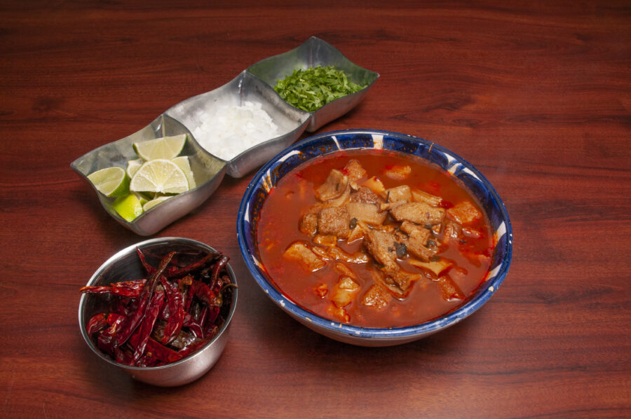 Authentic Mexican soup cuisine known as menudo