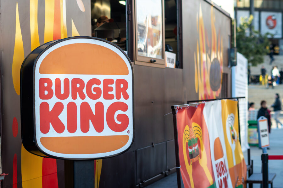 Logo of Burger King, BK, an American fast food chain