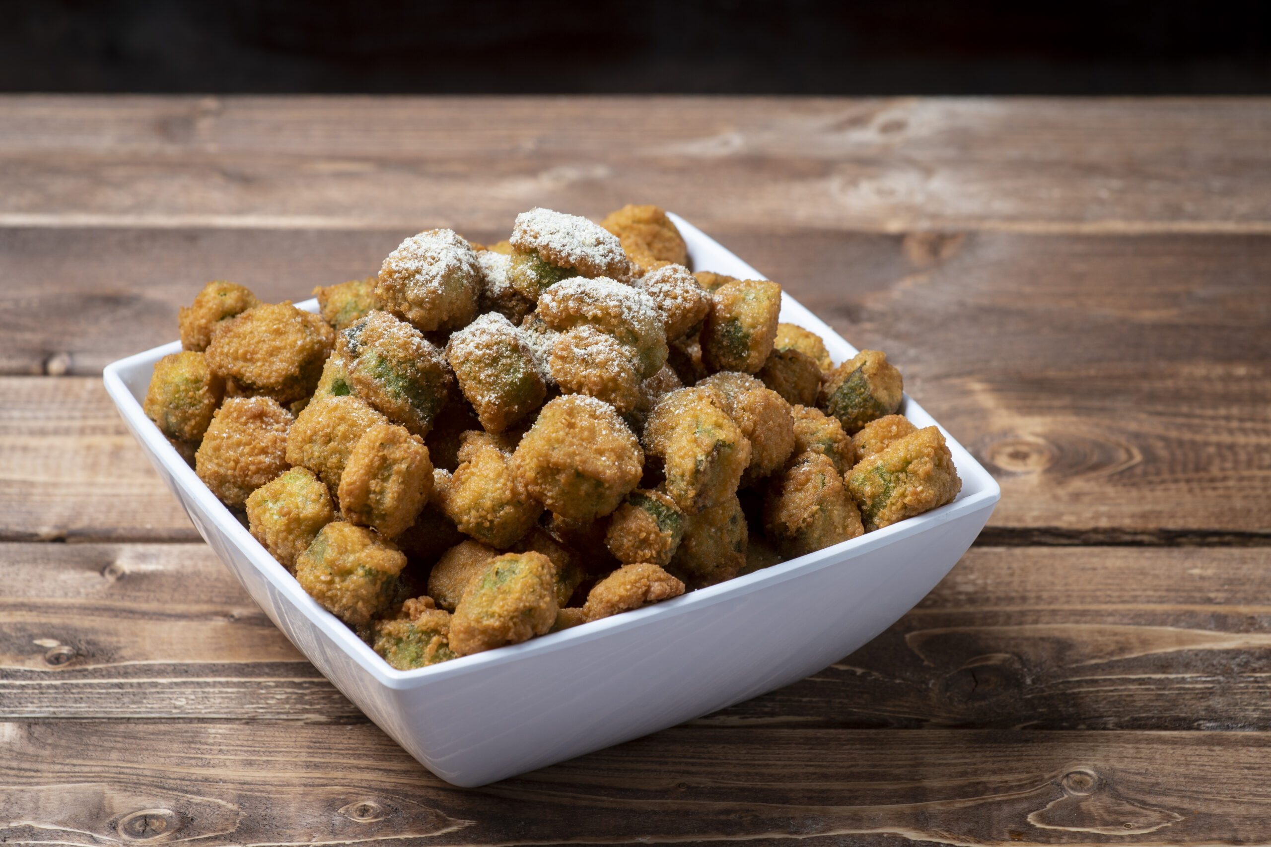 bowl of fried okra