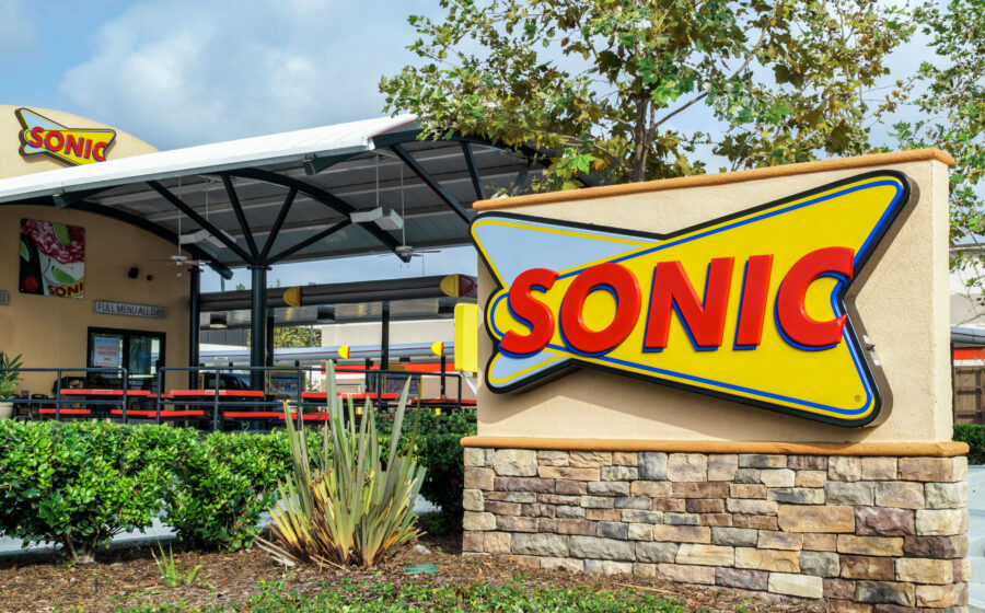 Sonic Drive-In Restaurant exterior. 
