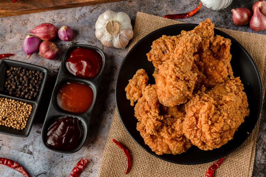 crispy fried chicken plate.