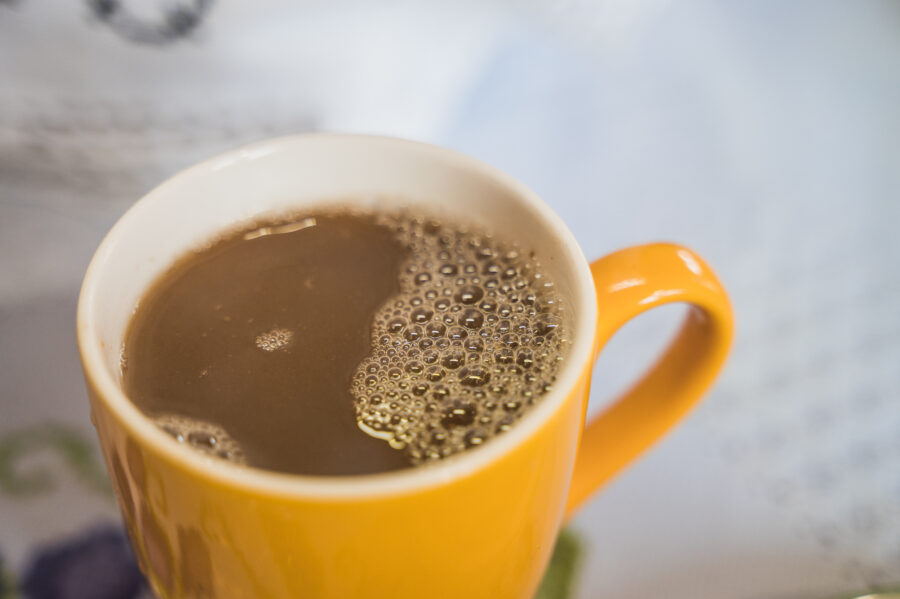 yellow mug of atole