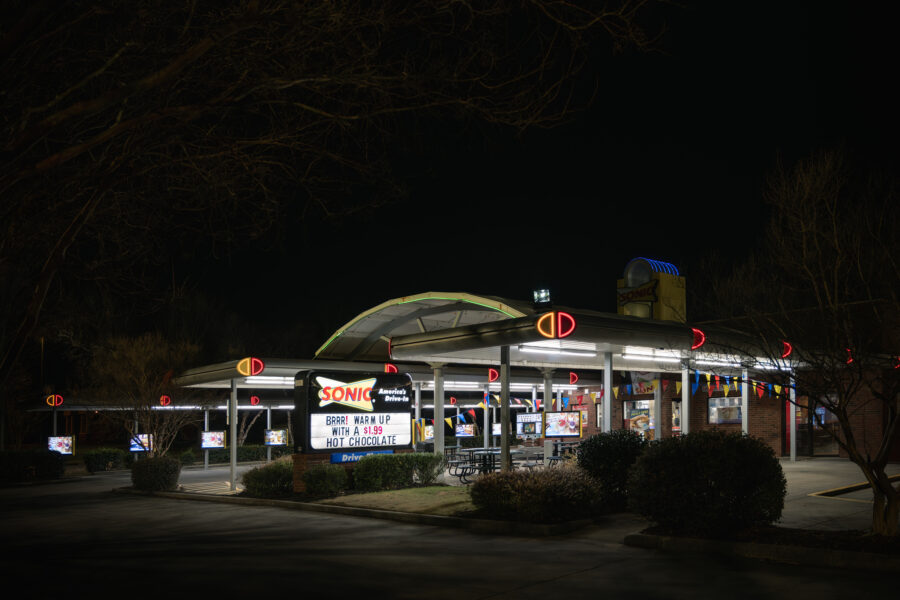 Sonic Drive-In at night