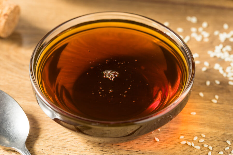 Sesame Oil in a Bowl