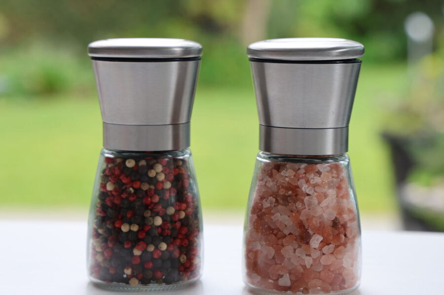 Pepper and Himalaya salt