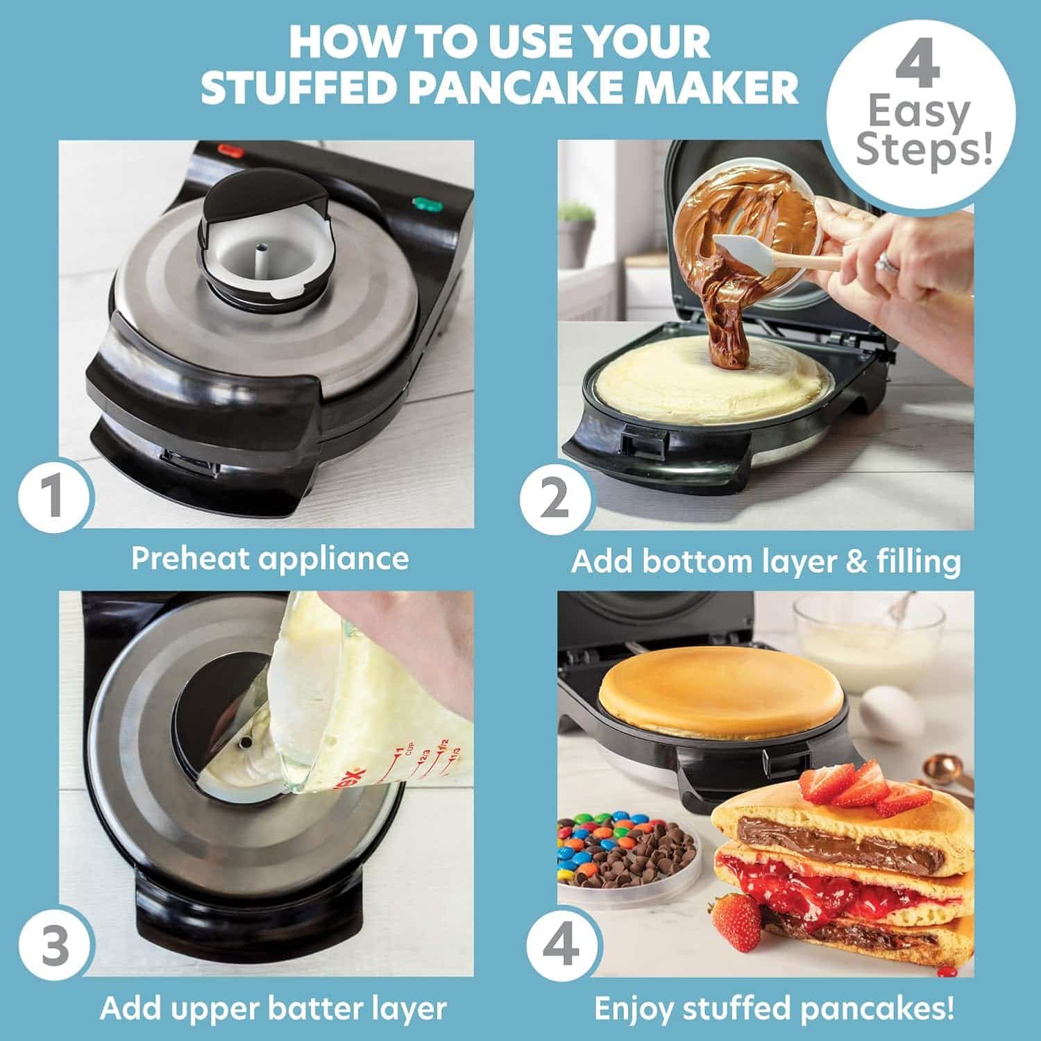 Nonstick Stuffed Pancake Maker