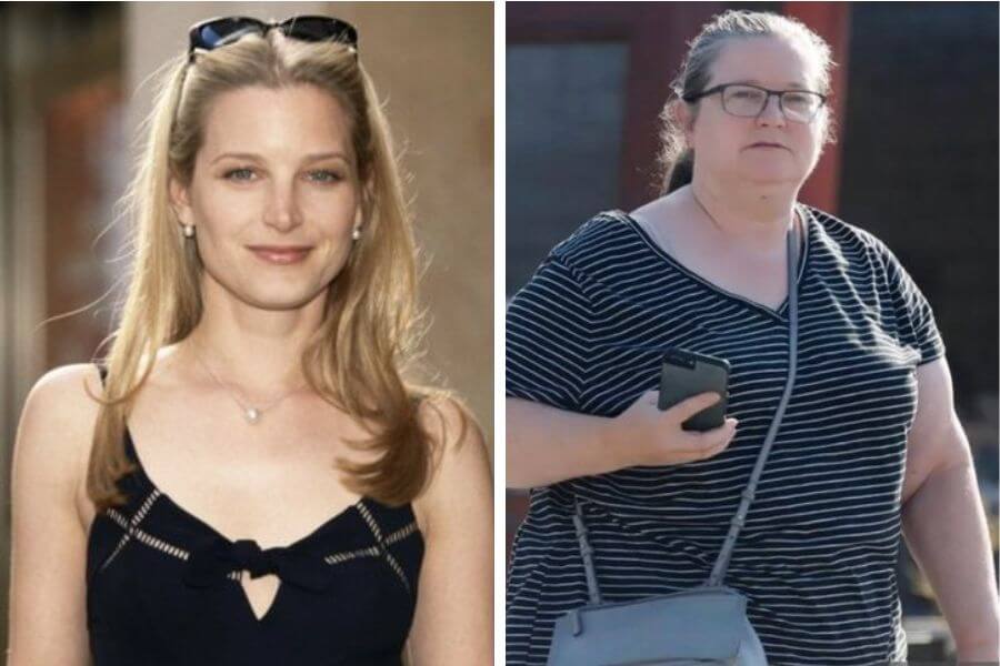 Beautiful woman then and now