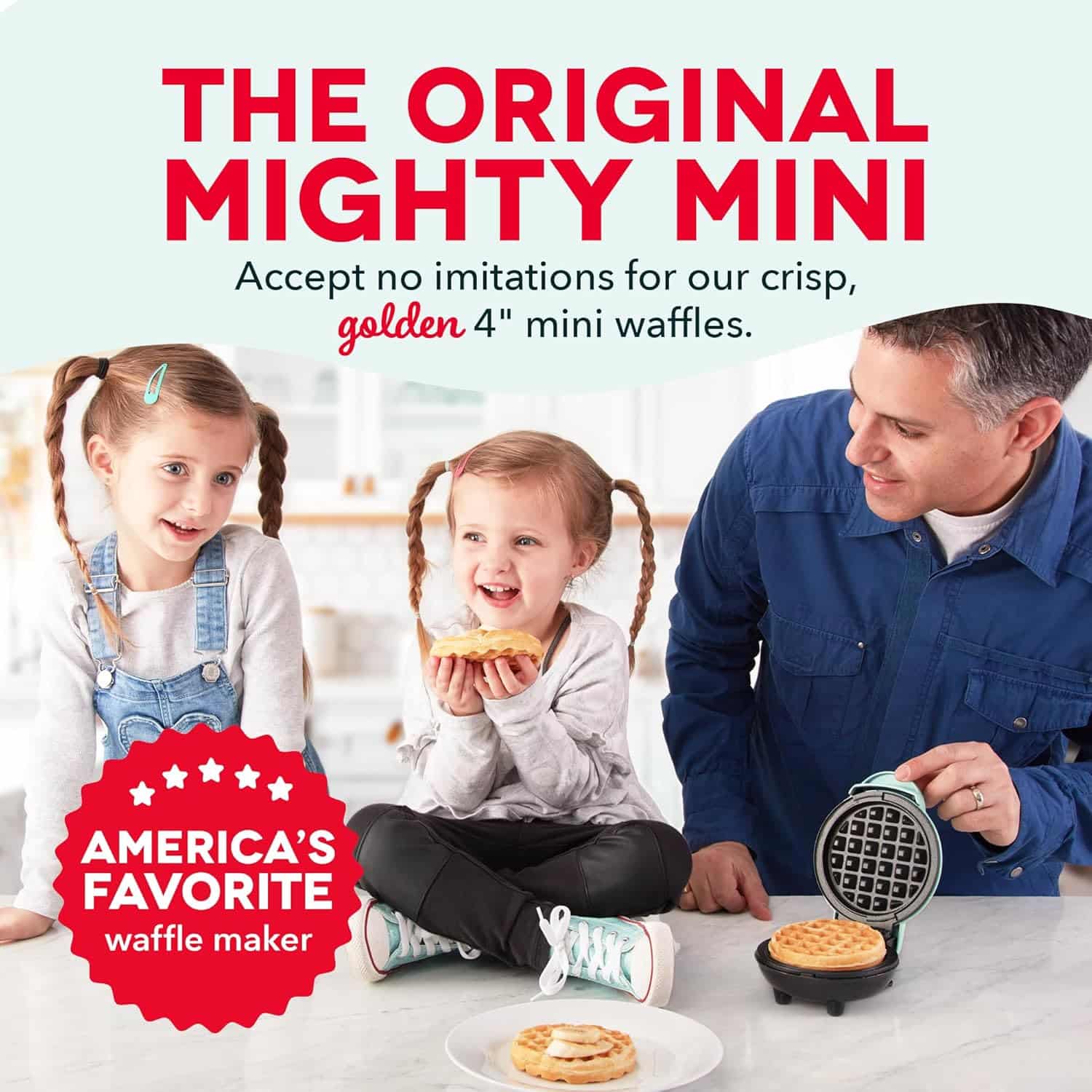 Quick Heat-Up Mini Waffle Maker