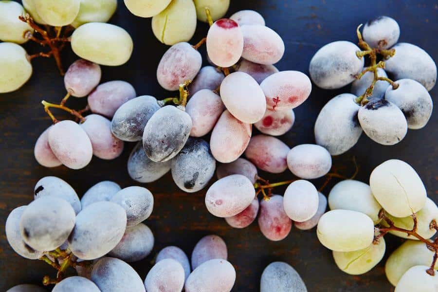 Frozen grapes