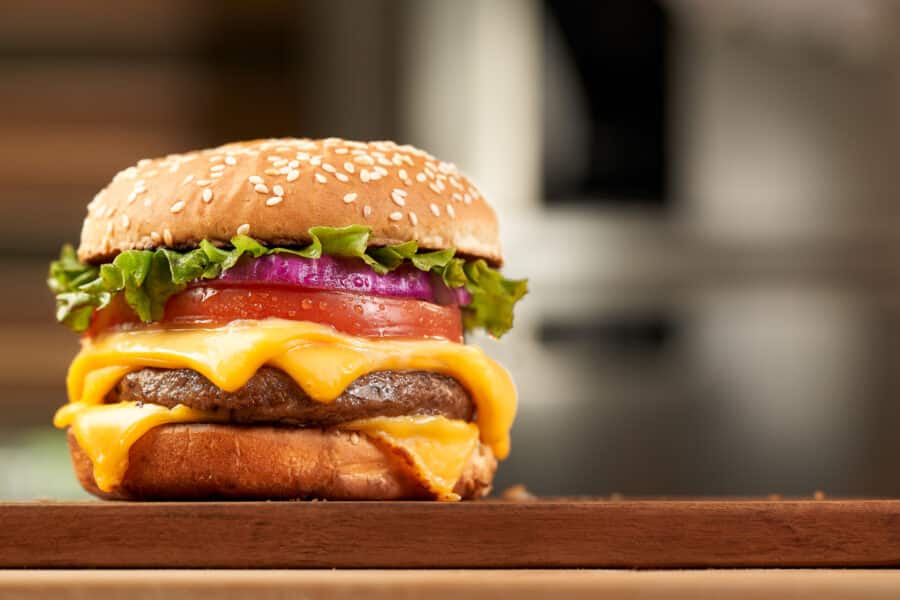 double cheese beef burger 
