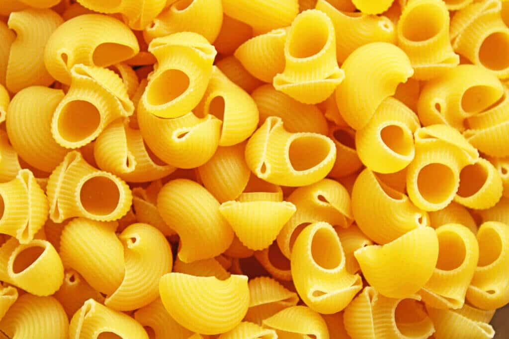 uncooked pasta background
