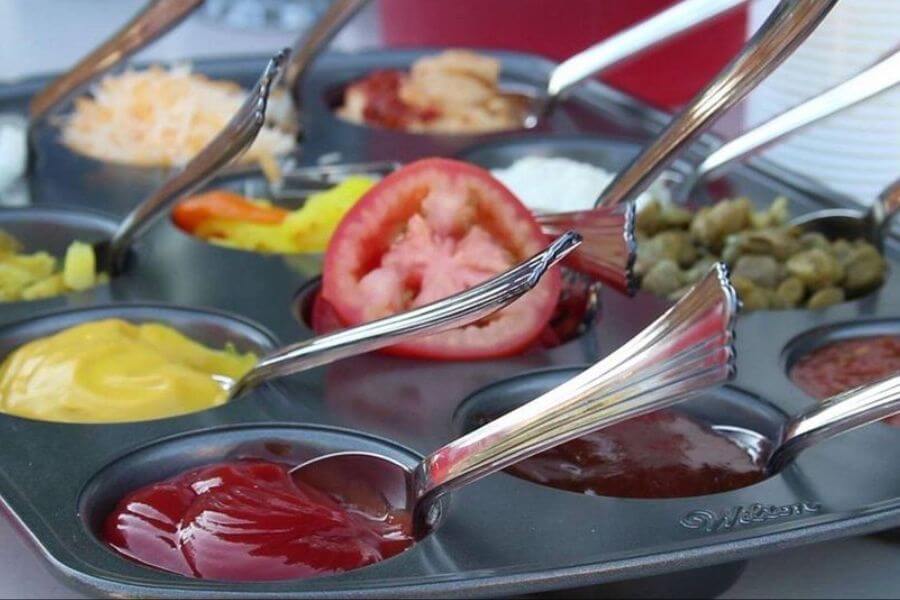 tin with condiments