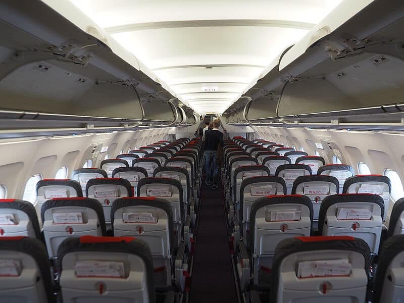 Interior of plane